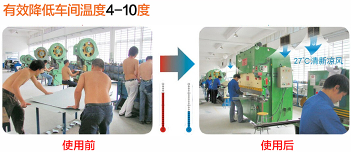 潤東方節(jié)能環(huán)?？照{(diào)安裝前后對比圖
